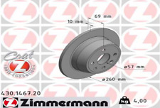 2x zimmermann 430.1467.20 Brake Discs Ø 260 MM Rear for Astra For Vectra A/B