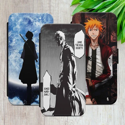 BLEACH MANGA RUKIA KUCHIKI FLIP WALLET PHONE CASE COVER FOR IPHONE SAMSUNG PIXEL - Image 1 of 4