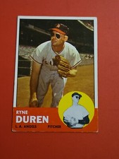 ⚾️ 💎 1963 Topps Baseball RYNE DUREN #17 LOS ANGELES ANGELS PITCHER