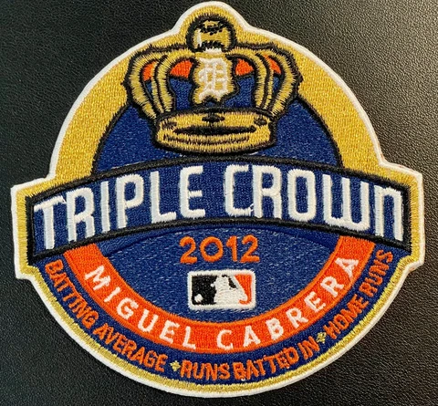 Miguel Cabrera Triple Crown 2012 MLB Season Detroit Tigers Jersey Patch Cover