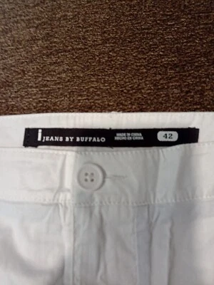 jeans by buffalo shorts pre owned in very good condition white size 42 - Image 1 of 4