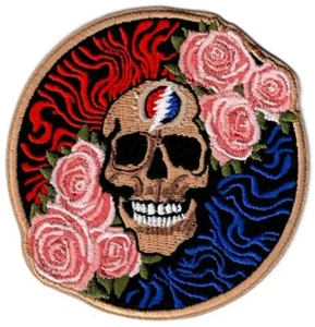 GRATEFUL DEAD - SKULL / ROSES / LIGHTNING BOLT - AUFBÜGLER oder AUFNÄHER PATCH - Bild 1 von 1