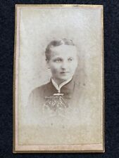 Antique Jefferson Wisconsin WI Woman Fancy Back Stamp Civil War CDV Photo Card