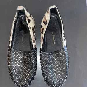 House Of Harlow RARE  Leather Beaded Moccasins Shoes Sz 38 - Picture 1 of 5