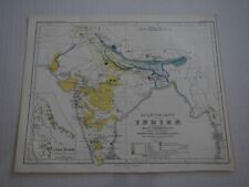 Antique Map "Kulturkarte von Indien, eine Skizze der Haupt_Verkehrsmittel und de