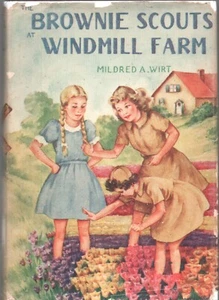 Brownie Scouts at Windmill Farm by Mildred A. Wirt Cupples Leon 1953 Maroon HC - Picture 1 of 4