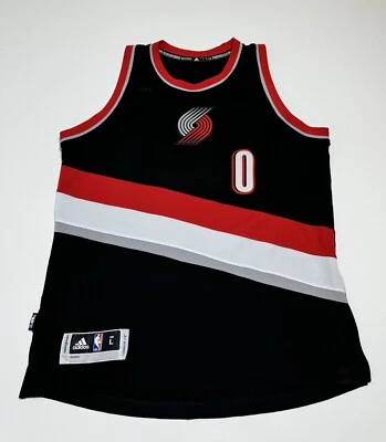 Adidas NBA Portland Trail Blazers Damian Lillard 2014 Día de Navidad Camiseta Hombres L Foto 1 de 4