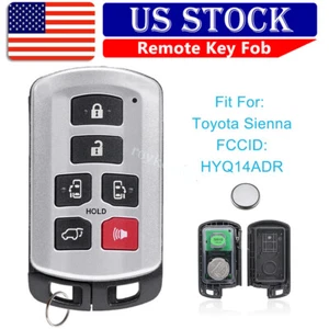 Replacement Keyless Remote Smart Key FOB for 2011-2020 Toyota Sienna HYQ14ADR - Picture 1 of 10