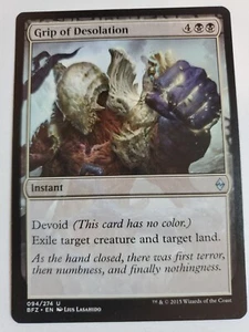 MTG Magic The Gathering Card Grip of DesolationInstant Black Battle Zendikar - Picture 1 of 2