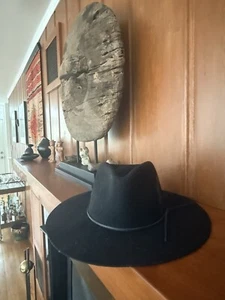 RAG & BONE Women’s Kacy Feather Wool Fedora Black Size Small $295 NEW - Picture 1 of 15