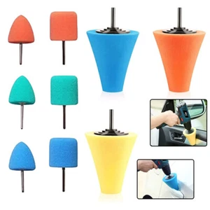 Foam Buffing Polishing Cone Sponge Pads Wheel Hub Drill Polishing For Car Wheel - Picture 1 of 16