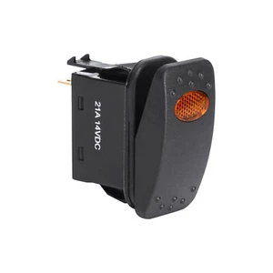 12V DC 20A SPST Power Amber ON/OFF Rocker Toggle Switch for Automotive Boat - Foto 1 di 4