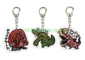 Set of 3 Monster Hunter Anime Acrylic Keychain Odogaron, Anjanath, Deviljho v1 - Picture 1 of 2