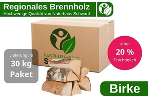 Brennholz Birke Birkenholz Heizung Kaminholz Regional Ofen Trocken 25cm 150kg - Bild 1 von 2