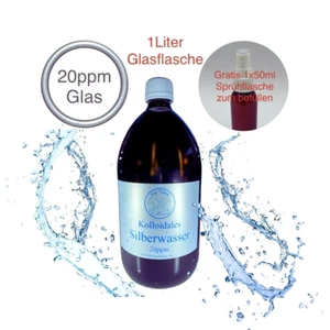 Kolloidales Silberwasser 1000ml, 20ppm,  hochrein, hochkonzentriert, für Tiere! - Bild 1 von 7