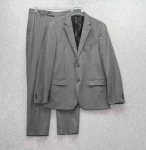 Ben Sherman Mens Suit Gray 40R 33x29 Stretch Polyester Viscose Dress 2 piece - Picture 1 of 19