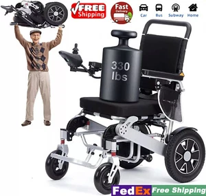 Electric Wheelchair Mobility Aid Motorized Power Wheel chair Folding Lightweight - Picture 1 of 24
