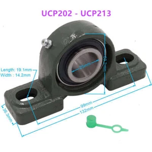 UCP Series PILLOW BLOCK BEARING UCP202 UCP203 UCP204- UCP213 **CHOOSE SIZE** - Picture 1 of 6