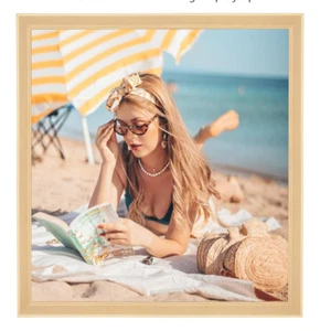 18x18 Wood Frame, Rustic Natural 18x18in Woodgrain Poster Picture Frame, Mode... - Picture 1 of 10