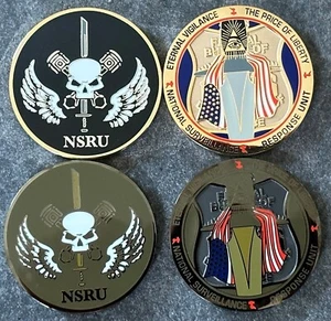 FBI - NSRU - National Surveillance Response Unit TB+GOLD vsn Challenge Coin SET - Bild 1 von 1