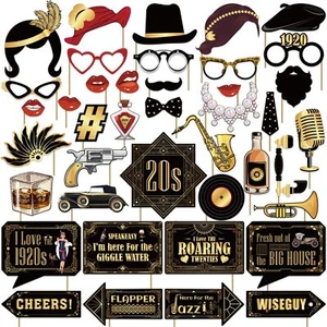 40 pezzi cabina fotografica anni 20 1920 decorazioni festa anni 20 tema decorazioni festa - Foto 1 di 7