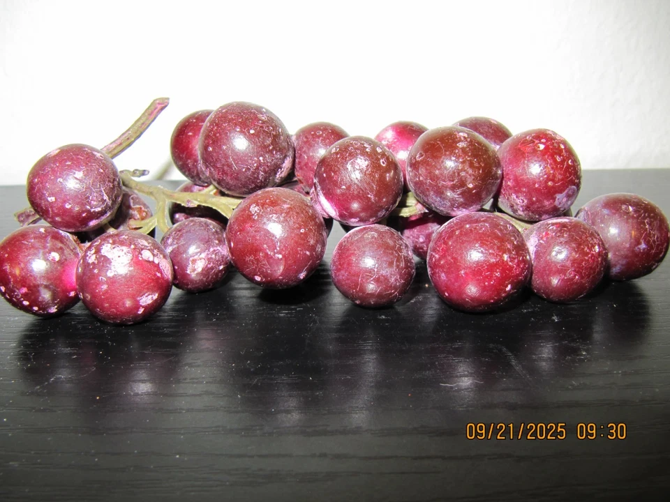 Uvas púrpuras antiguas italianas antiguas de piedra de alabastro de colección Foto 1 de 2