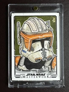 2017 Topps Star Wars Masterwork Commander Cody Sketch Card 1/1 By Kevin P. West - Picture 1 of 2