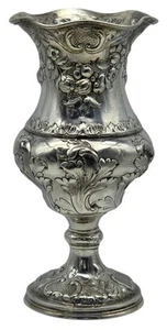 Early GORHAM Pure Coin Silver 8 1/4" Flower Vase RARE FORM Providence RI - Picture 1 of 6