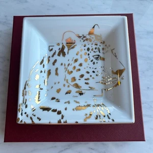 Cartier Vide Poche Jewelry Plate Tray MM White Gold Panther Dish Auth New Box - Picture 1 of 8