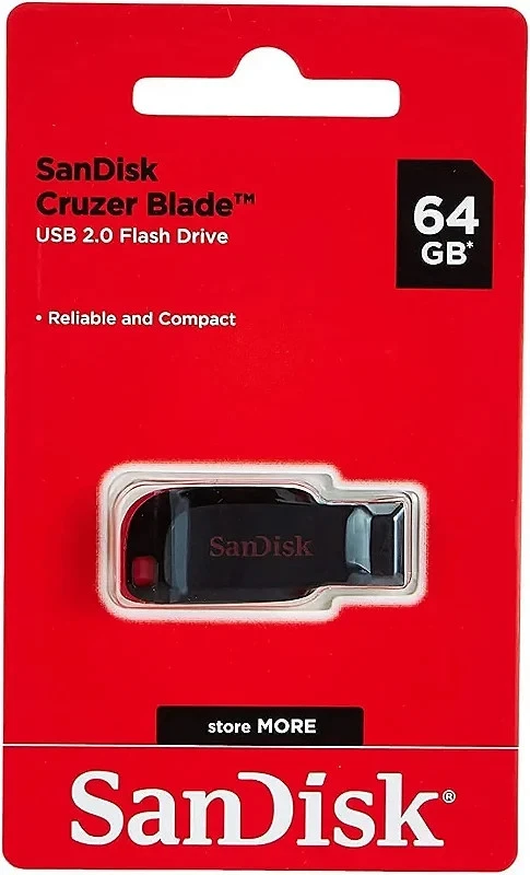 PENDRIVE USB 2.0 Sandisk 64 GB Chiavetta CRUZER BLADE Memoria penna - Immagine 1 di 1