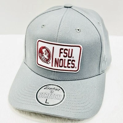 Zephyr Florida State Seminoles Noles Hat Cap Stretch Flex Large Gray NCAA - Image 1 of 4