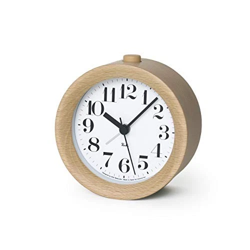 Lemnos RIKI ALARM CLOCK Alarm Clock Natural WR09-15NT Table Clock Japan - Image 1 of 1