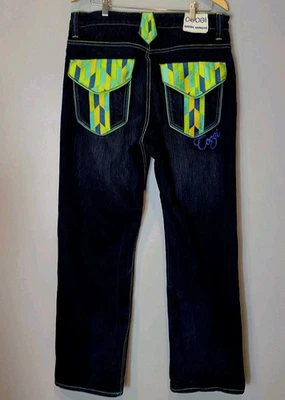 Coogi Jeans Mens Size 36x34 Baggy Vintage Y2K Hip Hop Embroidered Selvedge Denim - Image 1 of 4
