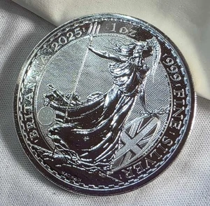 Royal Mint 2025 1oz Britannia 0.999 Silver Bullion Coin King Charles III - Picture 1 of 2