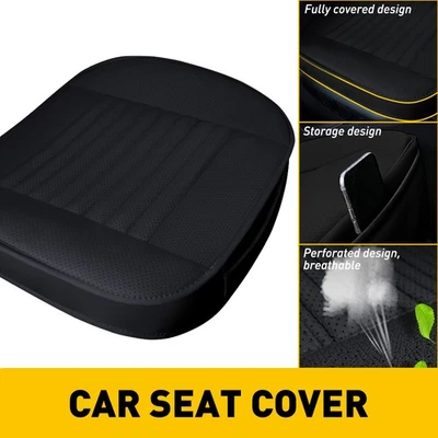 Funda de asiento de coche de cuero universal completa PU envolvente automática cojín cubierta interior EE. UU. Foto 1 de 4