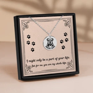 Personalized American Bulldog engraved necklace in jewelry box with message card - Picture 1 of 21