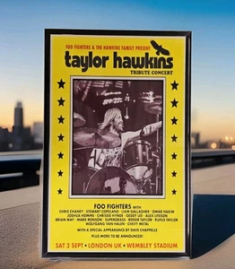 Foo Fighters Taylor Hawkins Tribute London Konzertposter 11 x 17 gerahmt - Bild 1 von 2