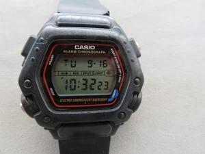 Vintage Casio Herren Schwarz Digital Alarm Chrono Uhr 1188 DW-290 Neue Batterie - Bild 1 von 16