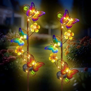 Butterfly Solar Stake Lights, Waterproof, for Outdoor Decor, Garden,Lawn,Pati... - Picture 1 of 7