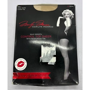Marilyn Monroe Silky Smooth Control Top Sheer Pantyhose Nude Size C 3 Pairs NWT - Picture 1 of 2