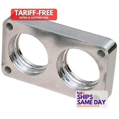 Trans-Dapt 2518, One Natural Aluminum Fits 88-95 Ford P/U 5.0 / 5.8 Fuel Injecti - Image 1 of 4