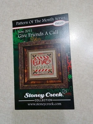 Stoney Creek Cross Stitch Pattern Of The Month June 2011 Give Friends A Call - Image 1 of 3