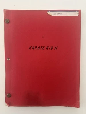 KARATE KID II -  Original Production Used Shooting Script Macchio Morita RARE! - Image 1 of 4