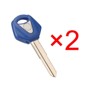 2PCS Blue Motorcycle Uncut Blank Key For Yamaha YZF R1 R6 YZF600 FZ1 FZ6 MT07/09 - Picture 1 of 1
