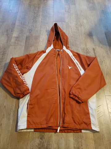 Texas Longhorns Jacket Large White Full Zip Cover