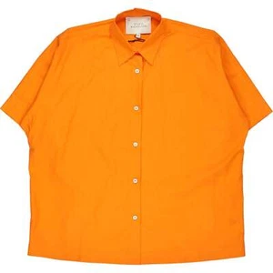 Studio Nicholson Orange Cotton Shirt - Picture 1 of 7