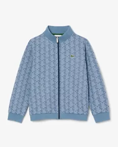 Sudadera Lacoste Cuello Alto Cremallera Monograma Niños Unisex Edad 14 Azul SJ1233 NUEVA - Imagen 1 de 7