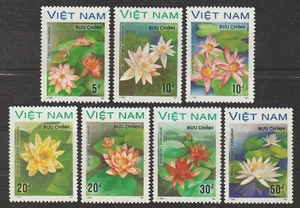 1988 Việt Nam Stamps Water Lilies Collection Scott # 1849-1855 MNH - Picture 1 of 1