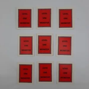Vintage "The New Dungeon" Board Game Replacement 9 Level One Monster Cards TSR - Picture 1 of 2