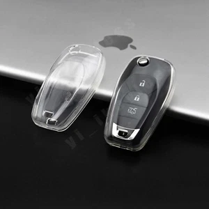 Clear FOB Case Cover For Chevy Cruze Sonic Trax Spark Remote Flip Key 3 4 Button - Picture 1 of 14